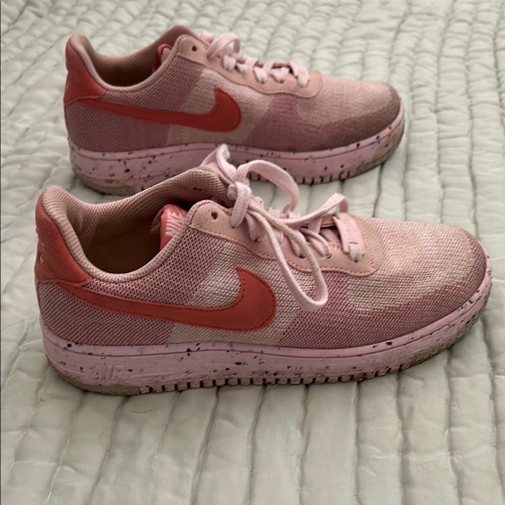 Nike Air Force 1 Pink and Coral Sneakers